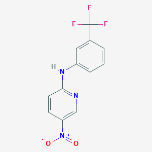 molecular formula C12H8F3N3O2 B427838 5-Nitro-2-[3-(trifluoromethyl)anilino]pyridine CAS No. 6605-17-0
