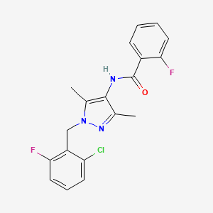 N-[1-(2-chloro-6-fluorobenzyl)-3,5-dimethyl-1H-pyrazol-4-yl]-2-fluorobenzamide