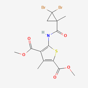 dimethyl 5-{[(2,2-dibromo-1-methylcyclopropyl)carbonyl]amino}-3-methyl-2,4-thiophenedicarboxylate