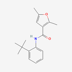 molecular formula C17H21NO2 B4278417 N-(2-tert-butylphenyl)-2,5-dimethyl-3-furamide 