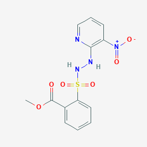 molecular formula C13H12N4O6S B427843 Methyl 2-[(2-{3-nitro-2-pyridinyl}hydrazino)sulfonyl]benzoate 