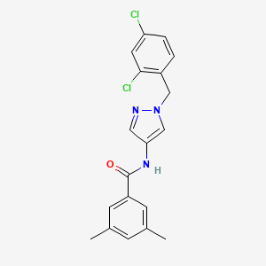 molecular formula C19H17Cl2N3O B4278433 N-[1-(2,4-dichlorobenzyl)-1H-pyrazol-4-yl]-3,5-dimethylbenzamide 