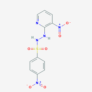 molecular formula C11H9N5O6S B427844 4-nitro-N'-{3-nitro-2-pyridinyl}benzenesulfonohydrazide 
