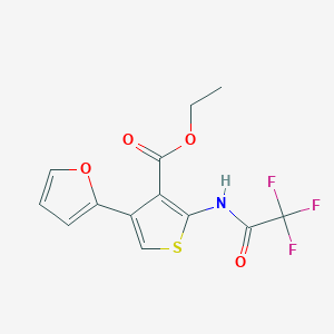 molecular formula C13H10F3NO4S B4278441 ethyl 4-(2-furyl)-2-[(trifluoroacetyl)amino]-3-thiophenecarboxylate 