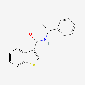 molecular formula C17H15NOS B4278447 N-(1-phenylethyl)-1-benzothiophene-3-carboxamide 