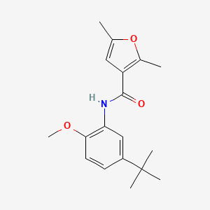 molecular formula C18H23NO3 B4278459 N-(5-tert-butyl-2-methoxyphenyl)-2,5-dimethyl-3-furamide 