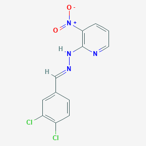 molecular formula C12H8Cl2N4O2 B427846 3,4-Dichlorobenzaldehyde {3-nitro-2-pyridinyl}hydrazone 