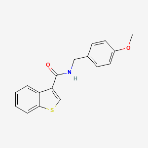 molecular formula C17H15NO2S B4278463 N-(4-methoxybenzyl)-1-benzothiophene-3-carboxamide 