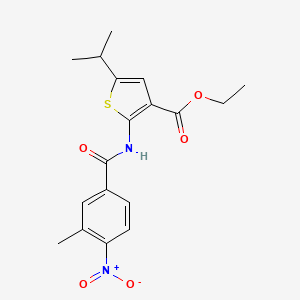 ethyl 5-isopropyl-2-[(3-methyl-4-nitrobenzoyl)amino]-3-thiophenecarboxylate