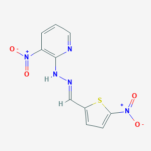 molecular formula C10H7N5O4S B427848 5-Nitro-2-thiophenecarbaldehyde {3-nitro-2-pyridinyl}hydrazone 