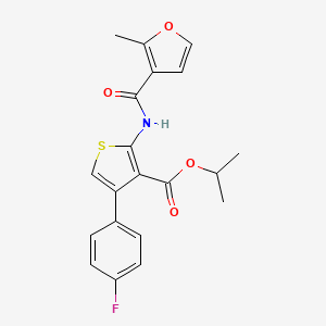 molecular formula C20H18FNO4S B4278486 isopropyl 4-(4-fluorophenyl)-2-[(2-methyl-3-furoyl)amino]-3-thiophenecarboxylate 