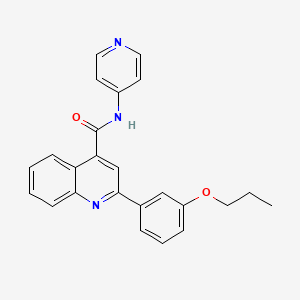 molecular formula C24H21N3O2 B4278491 2-(3-propoxyphenyl)-N-4-pyridinyl-4-quinolinecarboxamide 