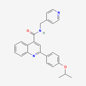 2-(4-isopropoxyphenyl)-N-(4-pyridinylmethyl)-4-quinolinecarboxamide