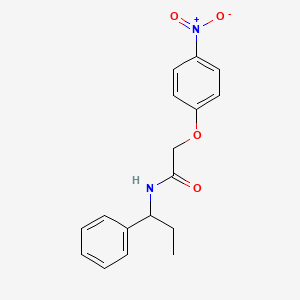 molecular formula C17H18N2O4 B4278512 2-(4-nitrophenoxy)-N-(1-phenylpropyl)acetamide 