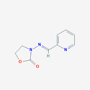 molecular formula C9H9N3O2 B427852 3-[(2-Pyridinylmethylene)amino]-1,3-oxazolidin-2-one 