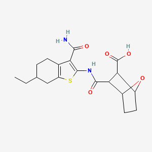 3-({[3-(aminocarbonyl)-6-ethyl-4,5,6,7-tetrahydro-1-benzothien-2-yl]amino}carbonyl)-7-oxabicyclo[2.2.1]heptane-2-carboxylic acid