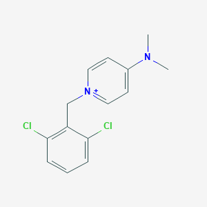 1-[(2,6-dichlorophenyl)methyl]-N,N-dimethyl-4-pyridin-1-iumamine