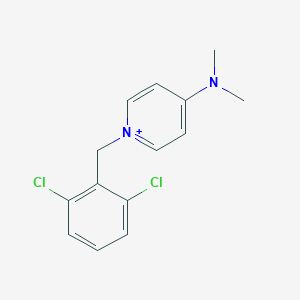 molecular formula C14H15Cl2N2+ B427855 1-[(2,6-二氯苯基)甲基]-N,N-二甲基-4-吡啶-1-硫胺 