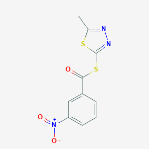 S-(5-methyl-1,3,4-thiadiazol-2-yl) 3-nitrobenzenecarbothioate
