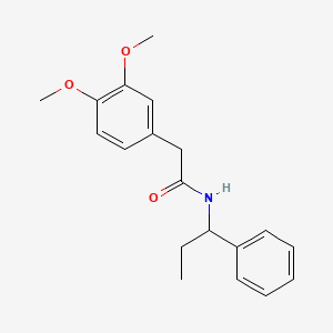 molecular formula C19H23NO3 B4278561 2-(3,4-dimethoxyphenyl)-N-(1-phenylpropyl)acetamide CAS No. 445000-01-1