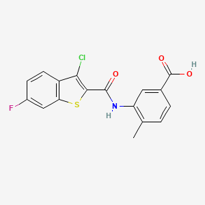 3-{[(3-chloro-6-fluoro-1-benzothien-2-yl)carbonyl]amino}-4-methylbenzoic acid