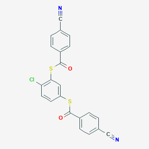 S-{2-chloro-5-[(4-cyanobenzoyl)sulfanyl]phenyl} 4-cyanobenzenecarbothioate