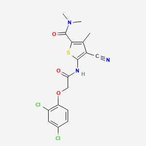 molecular formula C17H15Cl2N3O3S B4278597 4-cyano-5-{[(2,4-dichlorophenoxy)acetyl]amino}-N,N,3-trimethyl-2-thiophenecarboxamide 