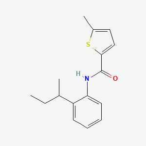 molecular formula C16H19NOS B4278603 N-(2-sec-butylphenyl)-5-methyl-2-thiophenecarboxamide 