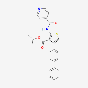 molecular formula C26H22N2O3S B4278611 isopropyl 4-(4-biphenylyl)-2-(isonicotinoylamino)-3-thiophenecarboxylate 