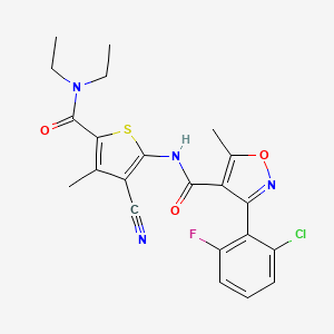 3-(2-chloro-6-fluorophenyl)-N-{3-cyano-5-[(diethylamino)carbonyl]-4-methyl-2-thienyl}-5-methyl-4-isoxazolecarboxamide