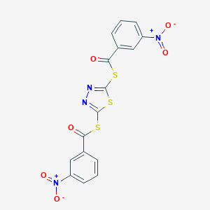 S-[5-({3-nitrobenzoyl}sulfanyl)-1,3,4-thiadiazol-2-yl] 3-nitrobenzenecarbothioate