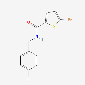 molecular formula C12H9BrFNOS B4278637 5-bromo-N-(4-fluorobenzyl)-2-thiophenecarboxamide 