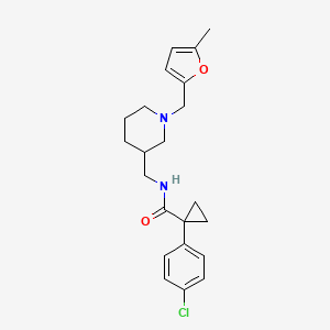 molecular formula C22H27ClN2O2 B4278640 1-(4-chlorophenyl)-N-({1-[(5-methyl-2-furyl)methyl]-3-piperidinyl}methyl)cyclopropanecarboxamide 