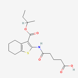 molecular formula C18H25NO5S B4278652 5-{[3-(sec-butoxycarbonyl)-4,5,6,7-tetrahydro-1-benzothien-2-yl]amino}-5-oxopentanoic acid 