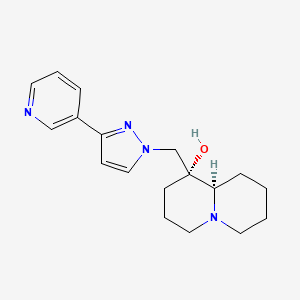 (1R,9aR)-1-[(3-pyridin-3-yl-1H-pyrazol-1-yl)methyl]octahydro-2H-quinolizin-1-ol