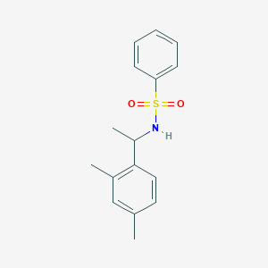 molecular formula C16H19NO2S B4278658 N-[1-(2,4-dimethylphenyl)ethyl]benzenesulfonamide 