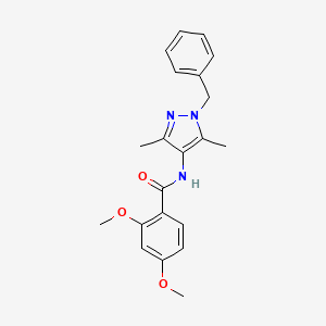 molecular formula C21H23N3O3 B4278668 N-(1-benzyl-3,5-dimethyl-1H-pyrazol-4-yl)-2,4-dimethoxybenzamide 