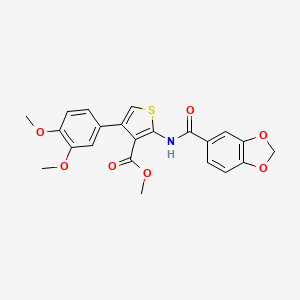 methyl 2-[(1,3-benzodioxol-5-ylcarbonyl)amino]-4-(3,4-dimethoxyphenyl)-3-thiophenecarboxylate