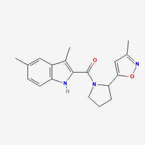 3,5-dimethyl-2-{[2-(3-methylisoxazol-5-yl)pyrrolidin-1-yl]carbonyl}-1H-indole