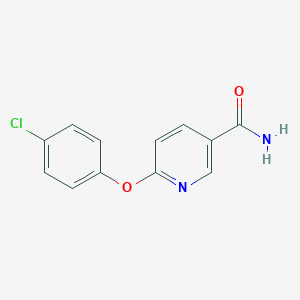 molecular formula C12H9ClN2O2 B427868 6-(4-Chlorophenoxy)pyridine-3-carboxamide 