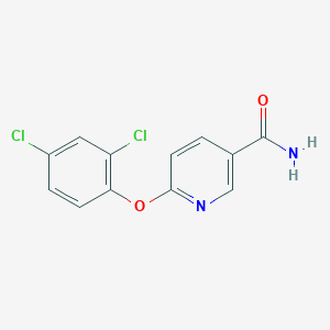 molecular formula C12H8Cl2N2O2 B427869 6-(2,4-Dichlorophenoxy)nicotinamide 