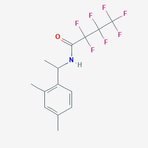 molecular formula C14H14F7NO B4278693 N-[1-(2,4-dimethylphenyl)ethyl]-2,2,3,3,4,4,4-heptafluorobutanamide 