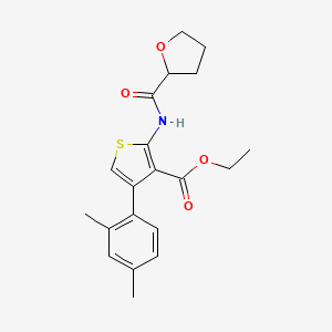 molecular formula C20H23NO4S B4278697 ethyl 4-(2,4-dimethylphenyl)-2-[(tetrahydro-2-furanylcarbonyl)amino]-3-thiophenecarboxylate 