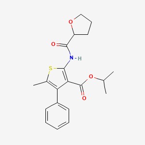 molecular formula C20H23NO4S B4278711 isopropyl 5-methyl-4-phenyl-2-[(tetrahydro-2-furanylcarbonyl)amino]-3-thiophenecarboxylate 