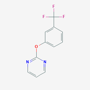 molecular formula C11H7F3N2O B427874 2-Pyrimidinyl 3-(trifluoromethyl)phenyl ether 