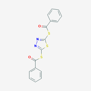 molecular formula C16H10N2O2S3 B427875 S-[5-(benzoylthio)-1,3,4-thiadiazol-2-yl] benzenecarbothioate 