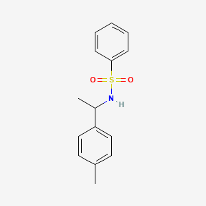 molecular formula C15H17NO2S B4278757 N-[1-(4-methylphenyl)ethyl]benzenesulfonamide 