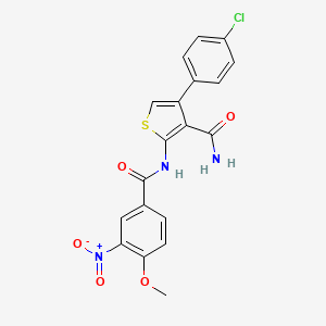 molecular formula C19H14ClN3O5S B4278781 4-(4-chlorophenyl)-2-[(4-methoxy-3-nitrobenzoyl)amino]-3-thiophenecarboxamide 