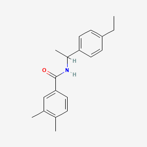 molecular formula C19H23NO B4278787 N-[1-(4-ethylphenyl)ethyl]-3,4-dimethylbenzamide 