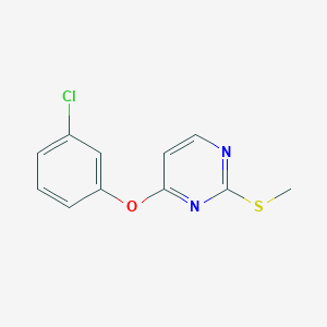 molecular formula C11H9ClN2OS B427879 4-(3-Chlorophenoxy)-2-(methylsulfanyl)pyrimidine 